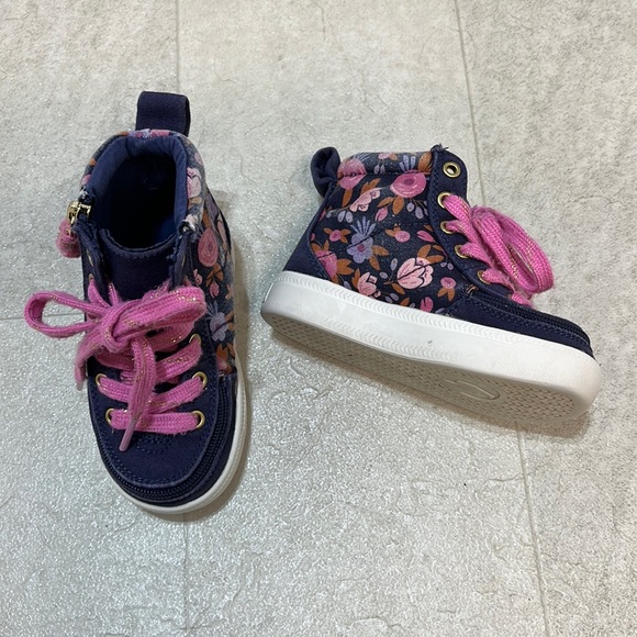 Billy Shoes Billy Shoes Toddler Sz 5 Blue Floral High Top Zipper